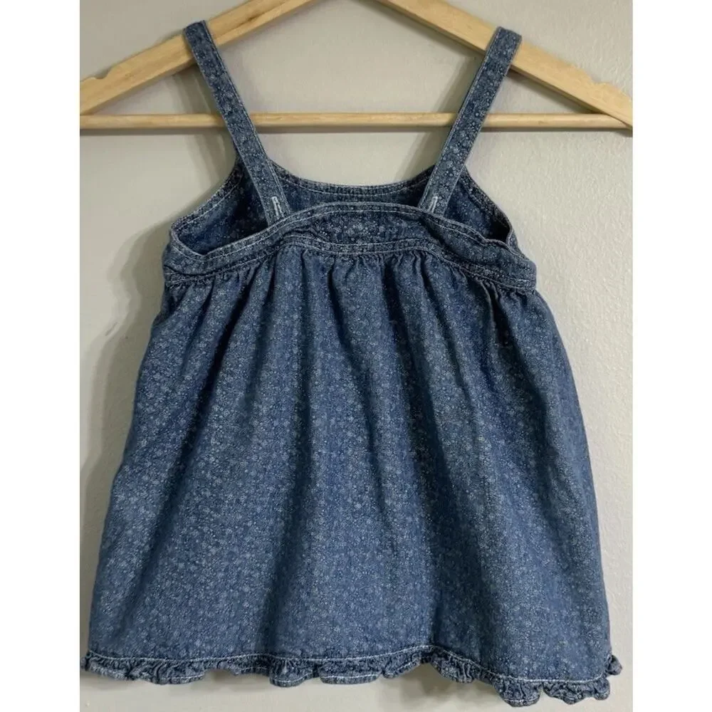 Polo Ralph Lauren Denim Skirtall Toddler Girl 3T Dress Vintage Pockets 90’S